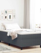 vidaXL Платформено легло Тъмен сив 100 x 200 cm Кордюрова тъкан