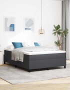 vidaXL Платформено легло Тъмен сив 160 x 200 cm Кордюрова тъкан