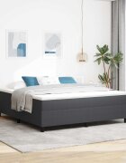 vidaXL Платформено легло Тъмен сив 180 x 200 cm Кордюрова тъкан