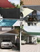 vidaXL Платно-сенник Оксфорд текстил квадратно 45x45 м кафяво