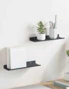vidaXL Плаващ рафт 2 бр. Антрацит 30 x 9 x 25 см Стомана