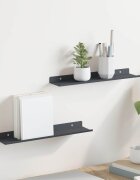 vidaXL Плаващ рафт 2 бр. Антрацит 40 x 85 x 25 см Стомана