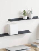 vidaXL Плаващ рафт 2 бр. Антрацит 60 x 85 x 25 см Стомана