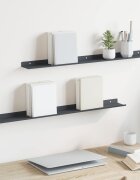 vidaXL Плаващ рафт 2 бр. Антрацит 80 x 9 x 25 см Стомана