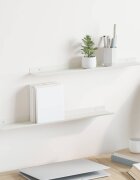 vidaXL Плаващ рафт 2 бр. Бял 60 x 85 x 25 см Стомана