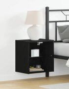 vidaXL Плаващ рафт с LED светлина с рафт 2 бр. Черно 40 x 285 x 40 см