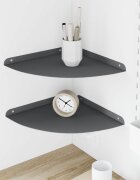 vidaXL Плаващ рафт за ъгъл 2 бр. Антрацит 30 x 30 x 2 см