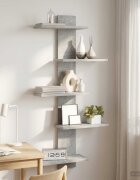 vidaXL Плаваща стена Бетонно сиво 485 x 15 x 101 см