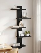 vidaXL Плаваща стена Черен дъб 485 x 15 x 101 см Инженерна дървесина