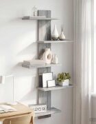 vidaXL Плаваща стена Сив Сонома 485 x 15 x 101 см Инженерна дървесина
