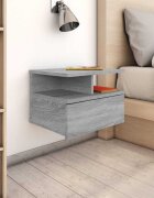vidaXL Плаващи нощни шкафчета Сив сонома 40x31x27 см инж. дърво