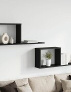 vidaXL Плаващи рафтове 2 бр. Черен дъб 80 x 15 x 30 см