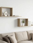 vidaXL Плаващи рафтове 2 бр. Дъб сонома 80 x 15 x 30 см