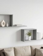 vidaXL Плаващи рафтове 2 бр. Сив Сонома 80 x 15 x 30 см