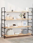 vidaXL Плаващи рафтове 4 бр. 160x40x2 см необработена масивна дървесина акация