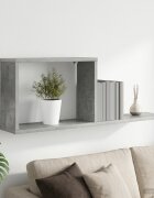 vidaXL Плаващи рафтове Бетонно сиво 80 x 15 x 30 см