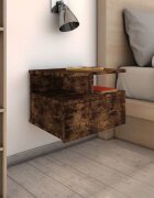 vidaXL Плаващо нощно шкафче опушен дъб 40x31x27 см инженерно дърво