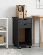 vidaXL Плъзгащ кабинет 34 x 39 x 655 cm Масивна боровина Сив