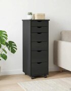 vidaXL Плъзгащ кабинет 34 x 39 x 935 см Солиден бор Черно