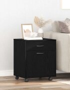 vidaXL Плъзгащ кабинет 45 x 38 x 54 см Инженерна дървесина Черния дъб
