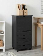 vidaXL Плъзгащ кабинет 53 x 39 x 103 cm Солиден бор Сив