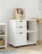 vidaXL Плъзгащ кабинет 635 x 39 x 655 см Солиден бор Бяло