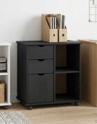 vidaXL Плъзгащ кабинет 635 x 39 x 655 см Солиден бор Сив