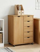 vidaXL Плъзгащ кабинет 635 x 39 x 79 см Солиден бор Меден кафяв