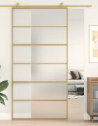 vidaXL Плъзгаща се врата 1025x205 см матирано ESG стъкло и алуминий