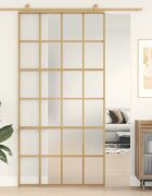 vidaXL Плъзгаща се врата 1025x205 см матирано ESG стъкло и алуминий