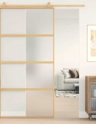 vidaXL Плъзгаща се врата 1025x205 см матирано ESG стъкло и алуминий