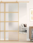 vidaXL Плъзгаща се врата 1025x205 см матирано ESG стъкло и алуминий