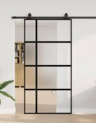 vidaXL Плъзгаща се врата с комплект обков Черно 1025x205 cm