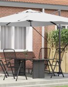 vidaXL Плажен чадър 351 x 250 x 260 см Полиестер и алуминий Пясък