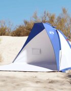 vidaXL Плажна палатка лазурносиня 268x223x125 см 185T полиестер
