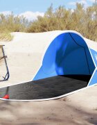 vidaXL Плажна палатка лазурносиня изскачаща водоустойчива
