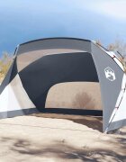 vidaXL Плажна палатка сива 274x178x170/148 см 185T полиестер
