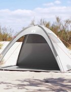 vidaXL Плажна палатка сива водоустойчива