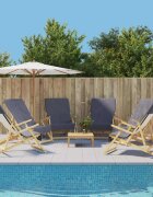 vidaXL Плажни кърпи 6 бр антрацит 60x135 см текстил 400 GSM