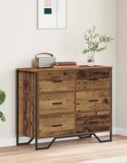 vidaXL Плика 6-Чекмедже Старо дърво 91 x 355 x 745 см