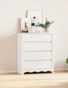 vidaXL Плика Drammen Бяло 765 x 40 x 91 см Масивна борова дървесина