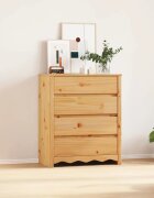 vidaXL Плика Drammen Дъб 765 x 40 x 91 см Масивна борова дървесина