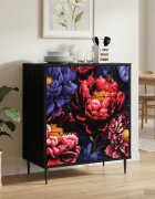 vidaXL Плика KIEL Тъмен печат от пион 66 x 365 x 76 см Черен дъб