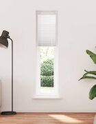 vidaXL Плисирана щора Бяла 40x200 cm Ширина на плата 394 cm Полиестер
