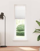vidaXL Плисирана щора Бяла 55x200 cm Ширина на плата 544 cm Полиестер