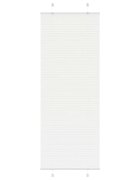 vidaXL Плисирана щора Бяла 75x200 cm Ширина на плата 744 cm Полиестер