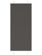 vidaXL Плисирана щора черна 100x200 cm Ширина на плата 994 cm
