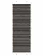 vidaXL Плисирана щора черна 80x200 cm Ширина на плата 794 cm