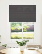 vidaXL Плисирана щора черна 90x150 cm Ширина на плата 894 cm