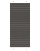 vidaXL Плисирана щора черна 90x200 cm Ширина на плата 894 cm